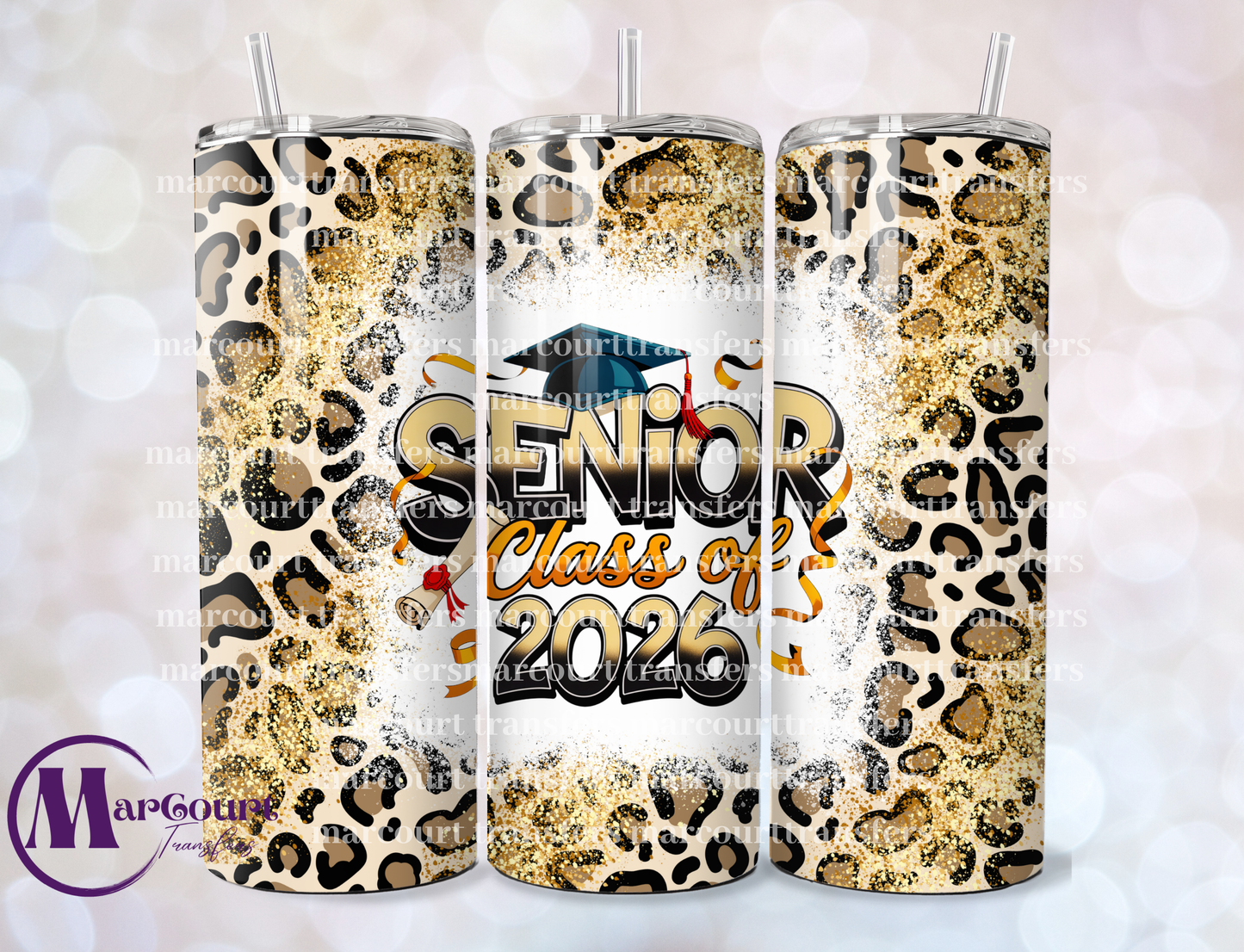 SENIOR CLASS OF 2026 CHEETAH-20 OZ-UV DTF CUP WRAP