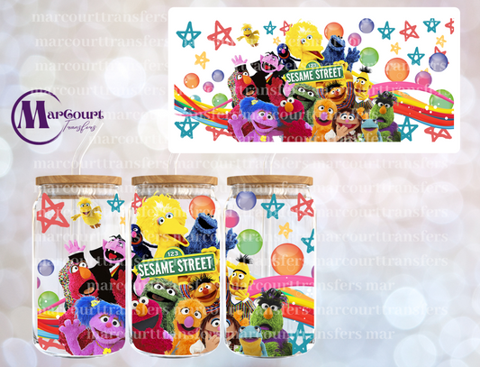 SESAME STREET-16 0Z-UV DTF CUP WRAP