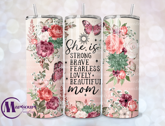 SHE IS MOM 2-SKINNY TUMBLER TRANSFER