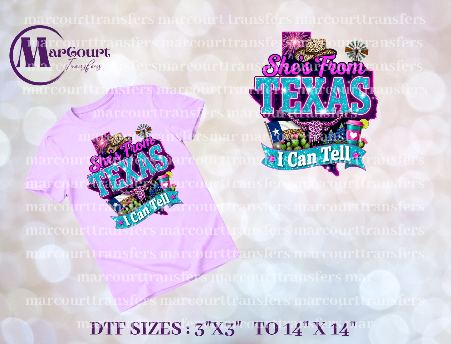 DTF-SHES FROM TEXAS I CAN TELL LEOPARD