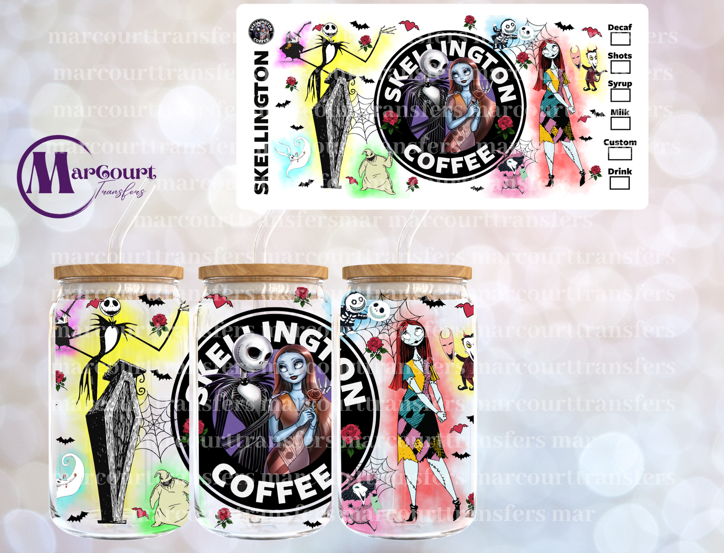 SKELLINGTON COFFEE-16 0Z-UV DTF CUP WRAP