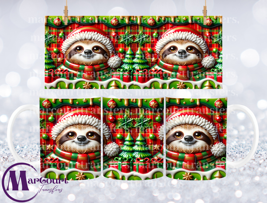 SLOTH CHRISTMAS-MUG TRANSFER