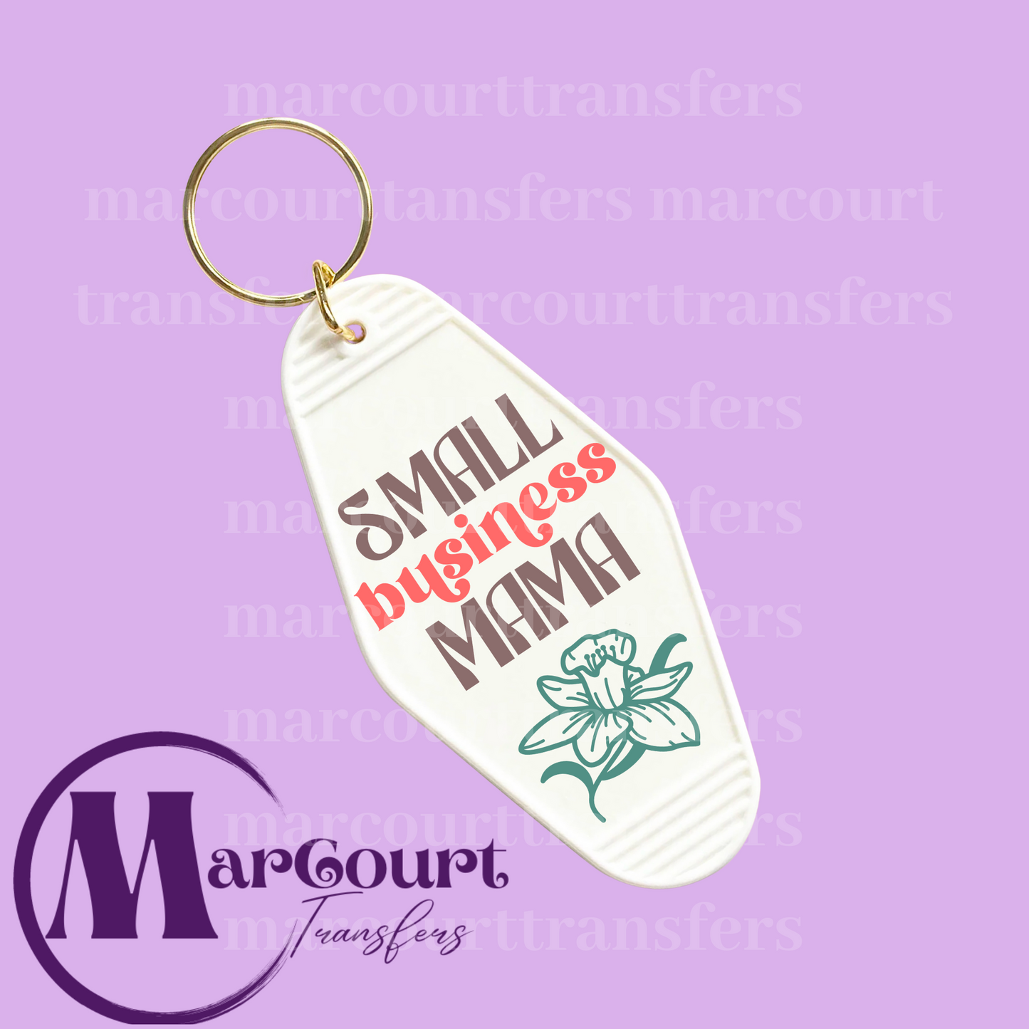 SMALL BUSINESS MAMA -KEYCHAIN-DECAL-UV DTF