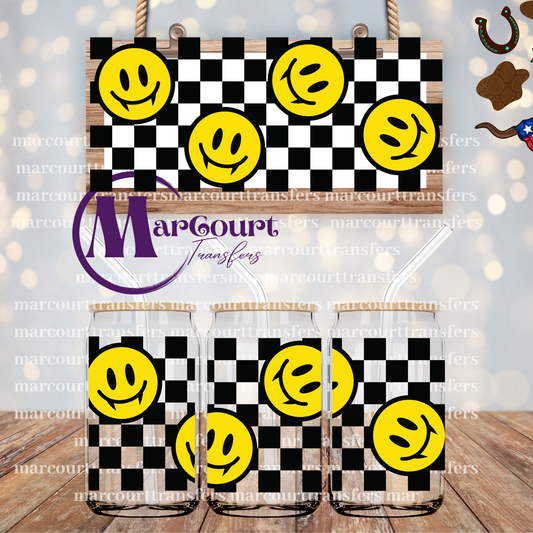 SMILEY FACE VAMPIRE-16 0Z-UV DTF CUP WRAP