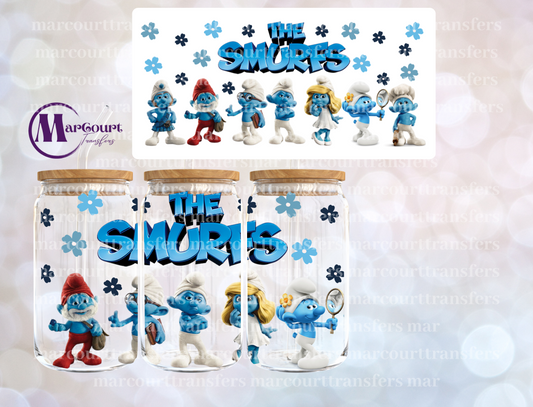 SMURFS-16 0Z-UV DTF CUP WRAP