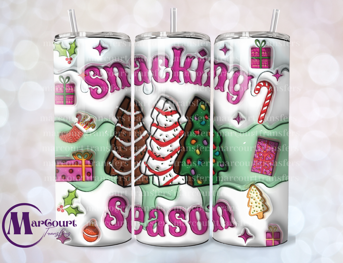 SNACKING SEASON-SKINNY TUMBLER TRANSFER