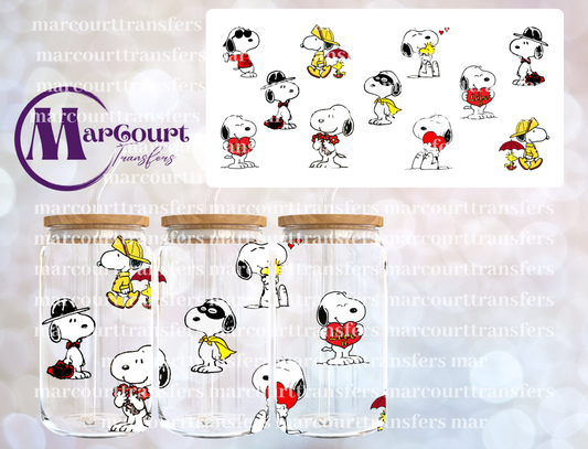 SNOOPY 3- 16 0Z-UV DTF CUP WRAP