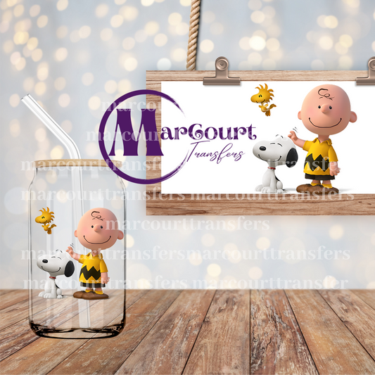 SNOOPY N CHARLIE BROWN-DECAL-UV DTF CUP WRAP