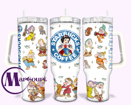SNOW WHITE-40 0Z-UV DTF CUP WRAP