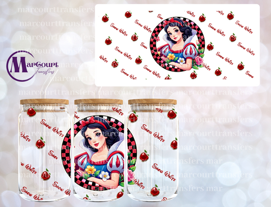 SNOW WHITE-16 0Z-UV DTF CUP WRAP