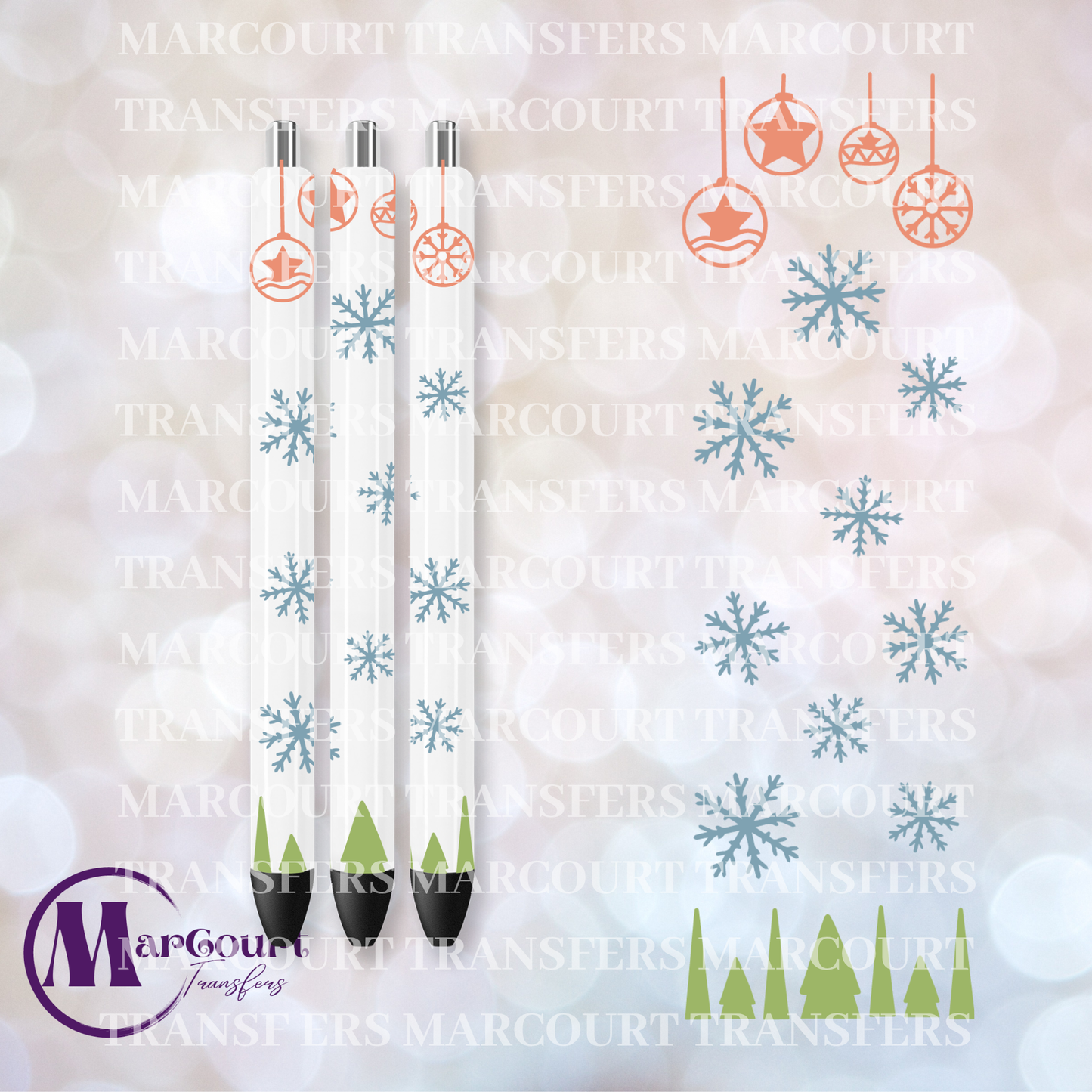 SNOWFLAKE SCENE PEN-UV PEN WRAP