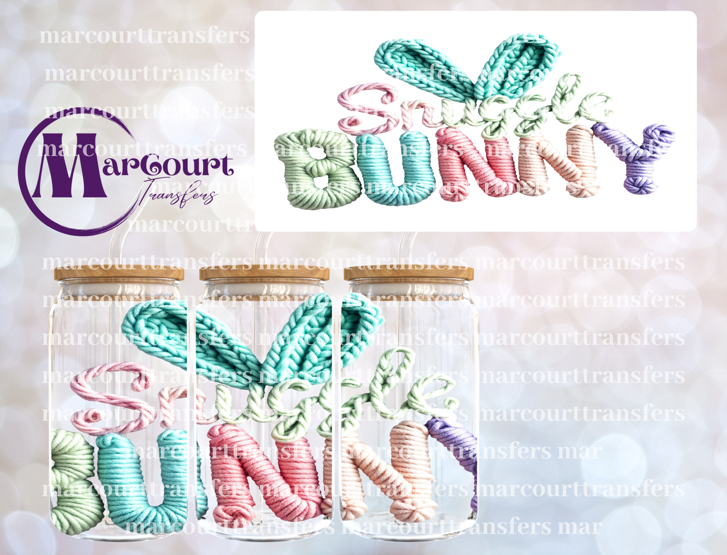 SNUGGLE BUNNY-16 0Z-UV DTF CUP WRAP