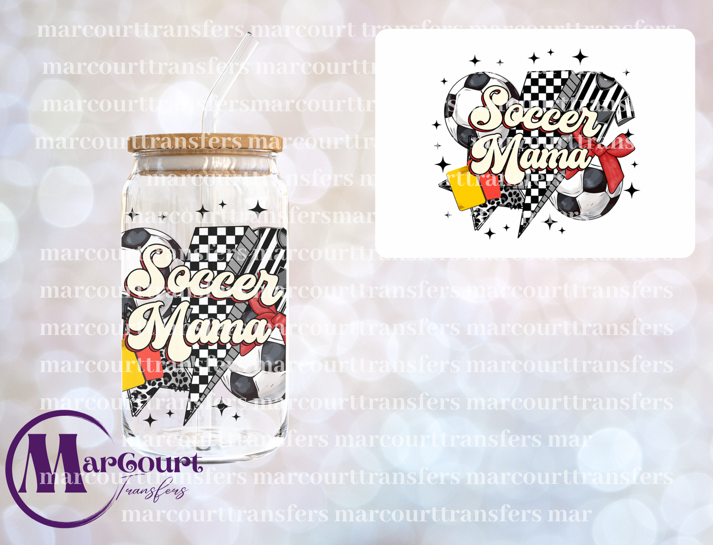SOCCER MAMA-DECAL-UV DTF CUP WRAP