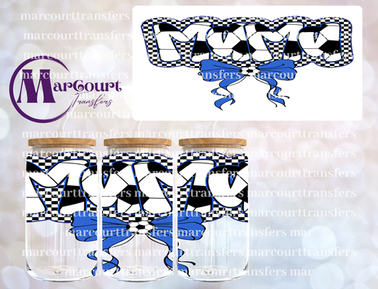 SOCCER MAMA BOW-16 0Z-UV DTF CUP WRAP