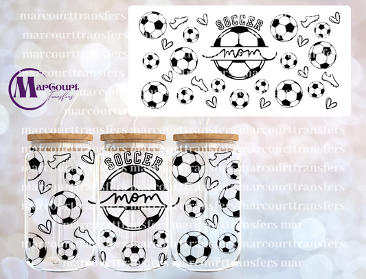 SOCCER MOM-16 0Z-UV DTF CUP WRAP