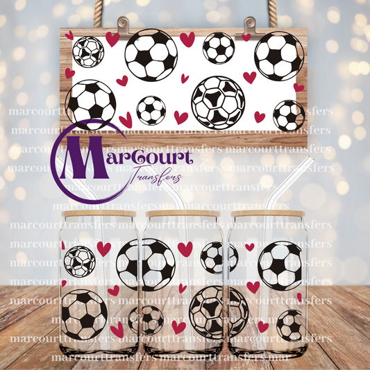 SOCCER LOVE-16 0Z-UV DTF CUP WRAP