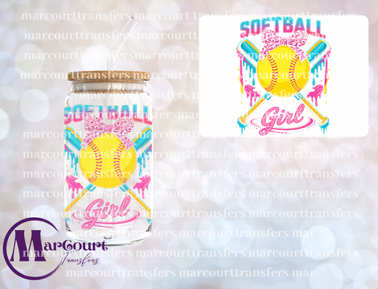 SOFTBALL PLAYER ICE CREAM DRIP-DECAL-UV DTF CUP WRAP