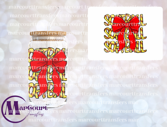 SOFTBALL SOFTBALL SOFTBALL-DECAL-UV DTF CUP WRAP