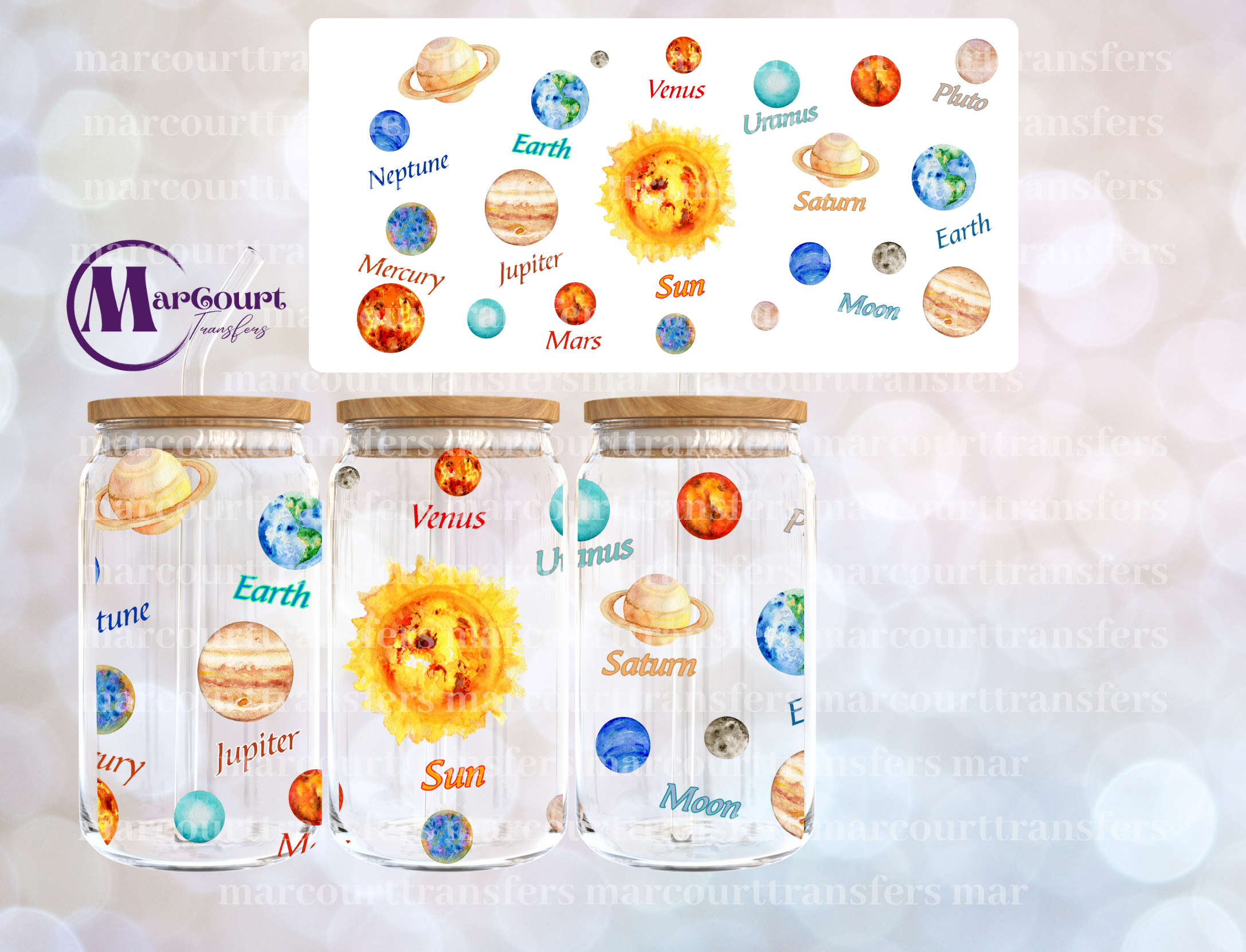 SOLAR SYSTEM-16 OZ UV DTF CUP WRAP *RTS – MarCourt Transfers