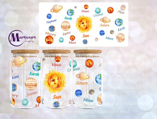 SOLAR SYSTEM-16 OZ UV DTF CUP WRAP *RTS