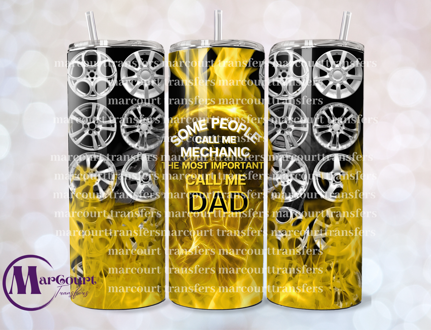 SOME PEOPLE CALL ME MECHANIC DAD-20 OZ-UV DTF CUP WRAP