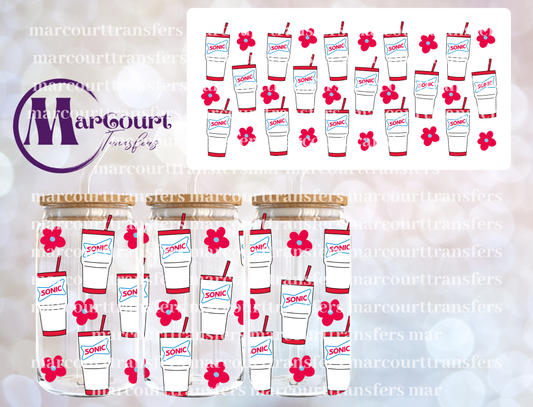 SONIC DRINK CUPS-16 0Z-UV DTF CUP WRAP