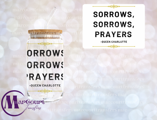 SORROWS SORROWS PRAYERS-UV DTF CUP WRAP