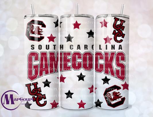 SOUTH CAROLINA GAMECOCKS-SKINNY TUMBLER TRANSFER