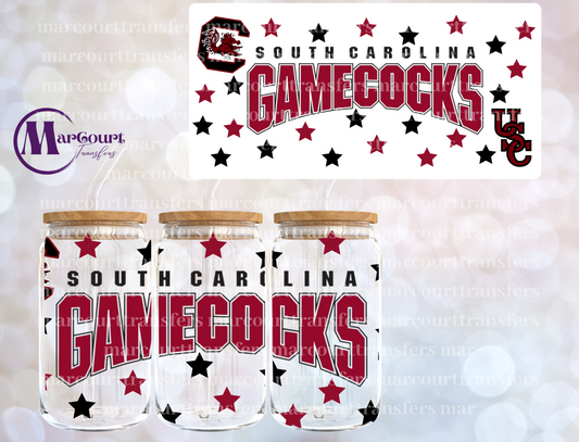 SOUTH CAROLINA GAMECOCKS 16-16 0Z-UV DTF CUP WRAP