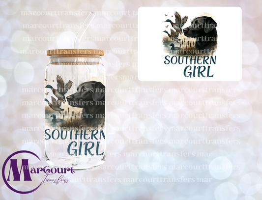 SOUTHERN GIRL BLACK LAB-DECAL-UV DTF CUP WRAP