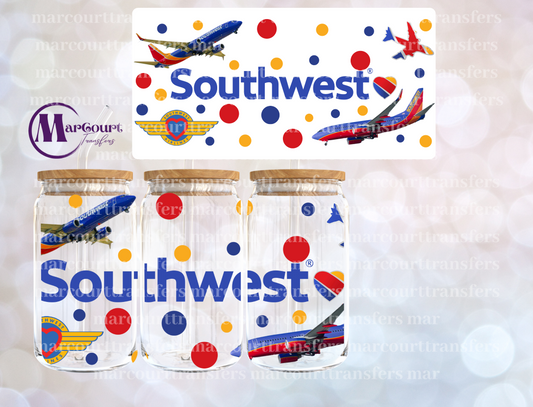 SOUTHWEST AIRLINES-16 0Z-UV DTF CUP WRAP