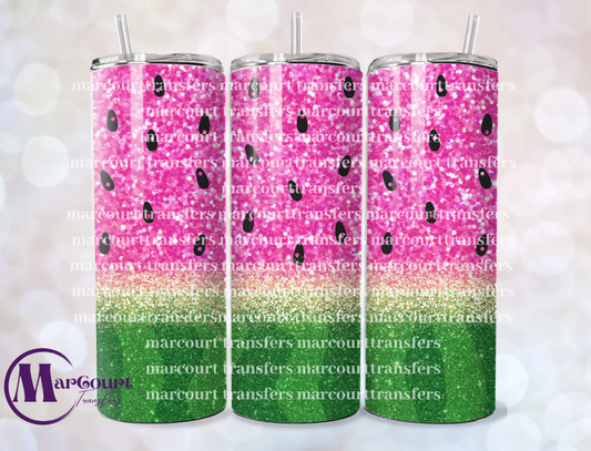 SPARKLY WATERMELON-SKINNY TUMBLER TRANSFER