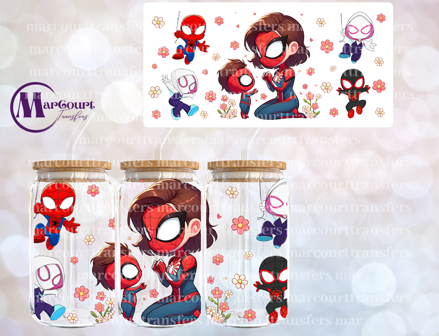 MAMA SPIDEY-16 0Z-UV DTF CUP WRAP