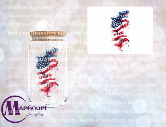 SPLATTER FLAG-DECAL-UV DTF CUP WRAP