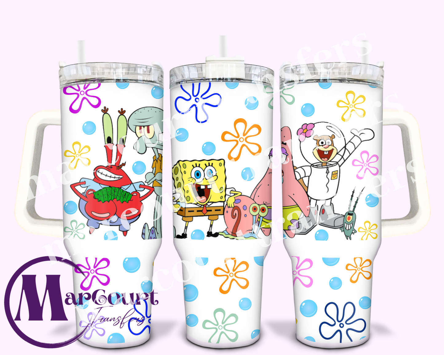 SPONGE AND FRIENDS-40 0Z-SUBLIMATION TUMBLER TRANSFER