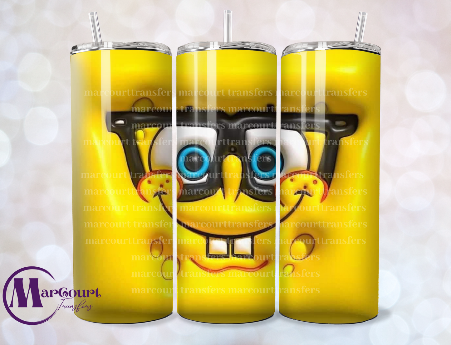 SPONGEBOB INFLATED-SKINNY TUMBLER TRANSFER