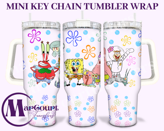 SPONGEBOB-MINI TUMBLER KEYCHAIN WRAP