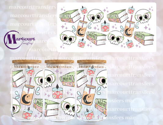 SPOOKY READERS-16 0Z-UV DTF CUP WRAP