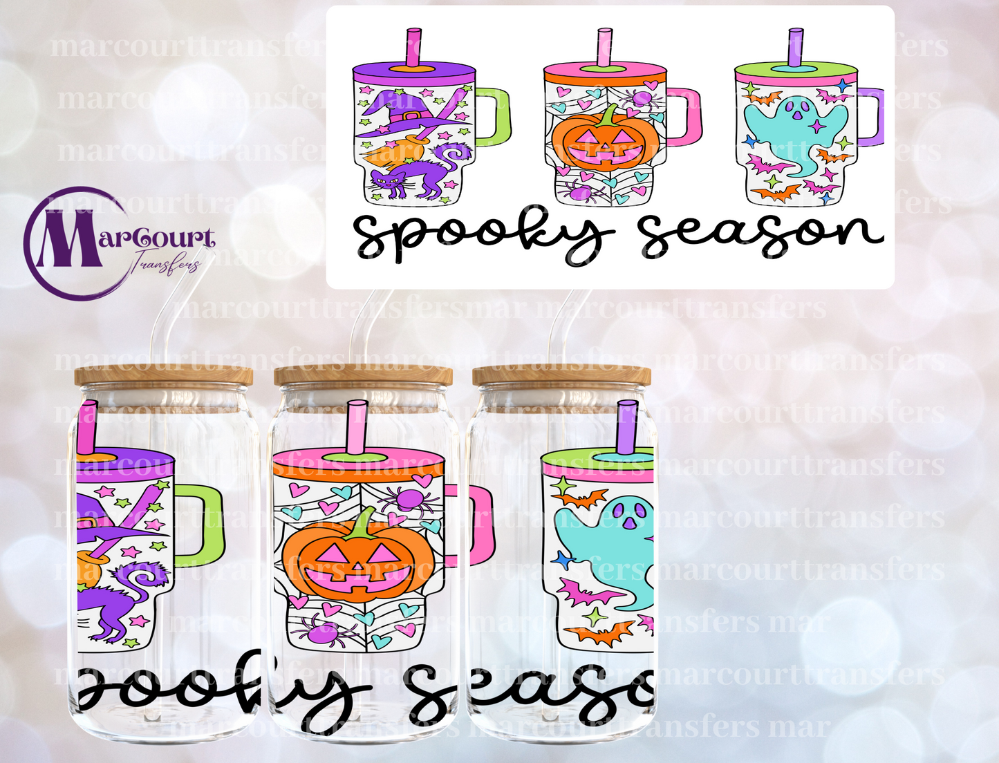 SPOOKY SEASON TUMBLERS-16 0Z-UV DTF CUP WRAP