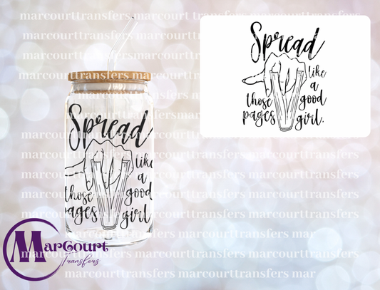 SPREAD THOSE PAGES LIKE A GOOD GIRL-DECAL-UV DTF CUP WRAP