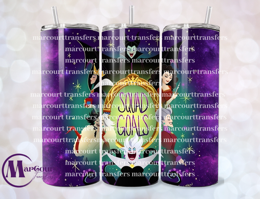 SQUAD GOALS VILLAINS-SKINNY TUMBLER TRANSFER