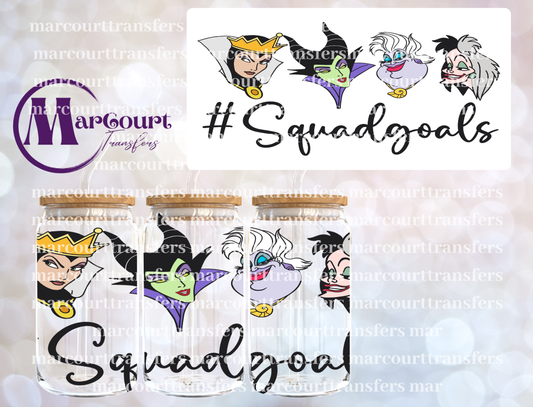 #SQUAD GOALS-16 0Z-UV DTF CUP WRAP