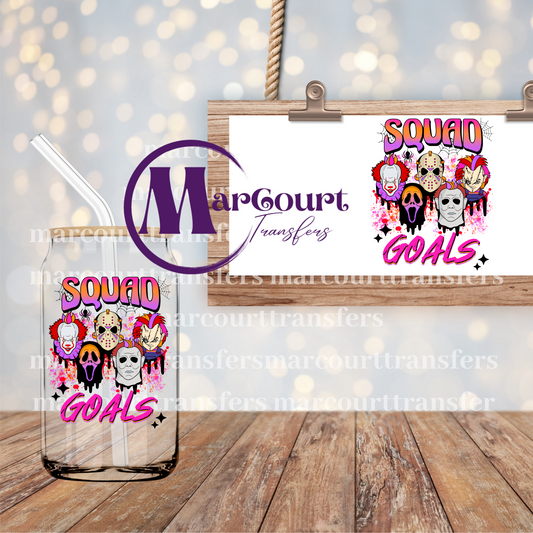 SQUAD GOALS HORROR GUYS-DECAL-UV DTF CUP WRAP