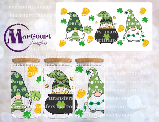 ST. PATRICK'S DAY GNOMES-16 0Z-UV DTF CUP WRAP