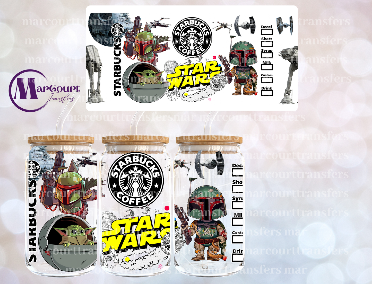 STAR WARS-16 0Z-UV DTF CUP WRAP