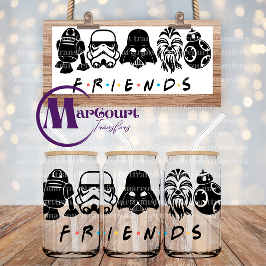 STAR WARS FRIENDS-16 0Z-UV DTF CUP WRAP