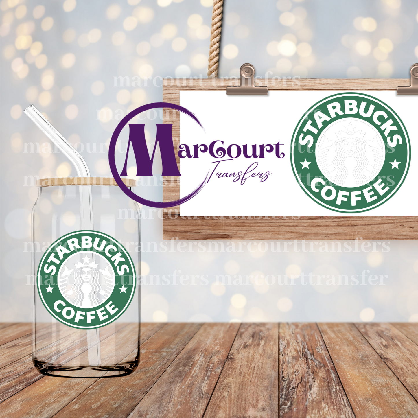 STARBUCKS LOGO RING-DECAL-UV DTF CUP WRAP