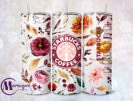 STARBUCKS FLORAL-20 0Z-UV DTF CUP WRAP