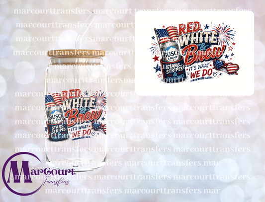 STARS STRIPES AND COLD ONES-UV DTF CUP WRAP