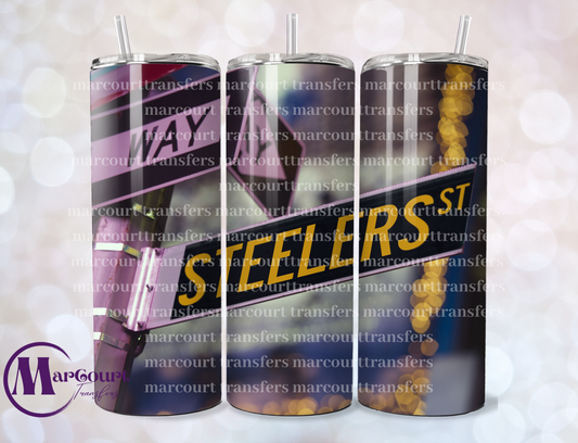 STEELERS STREET SIGN-SKINNY TUMBLER TRANSFER